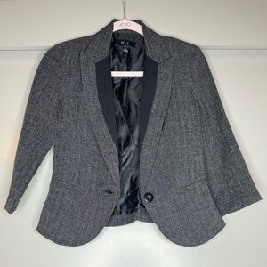 BCX Gray Blazer Classic Tailored Suit Jacket